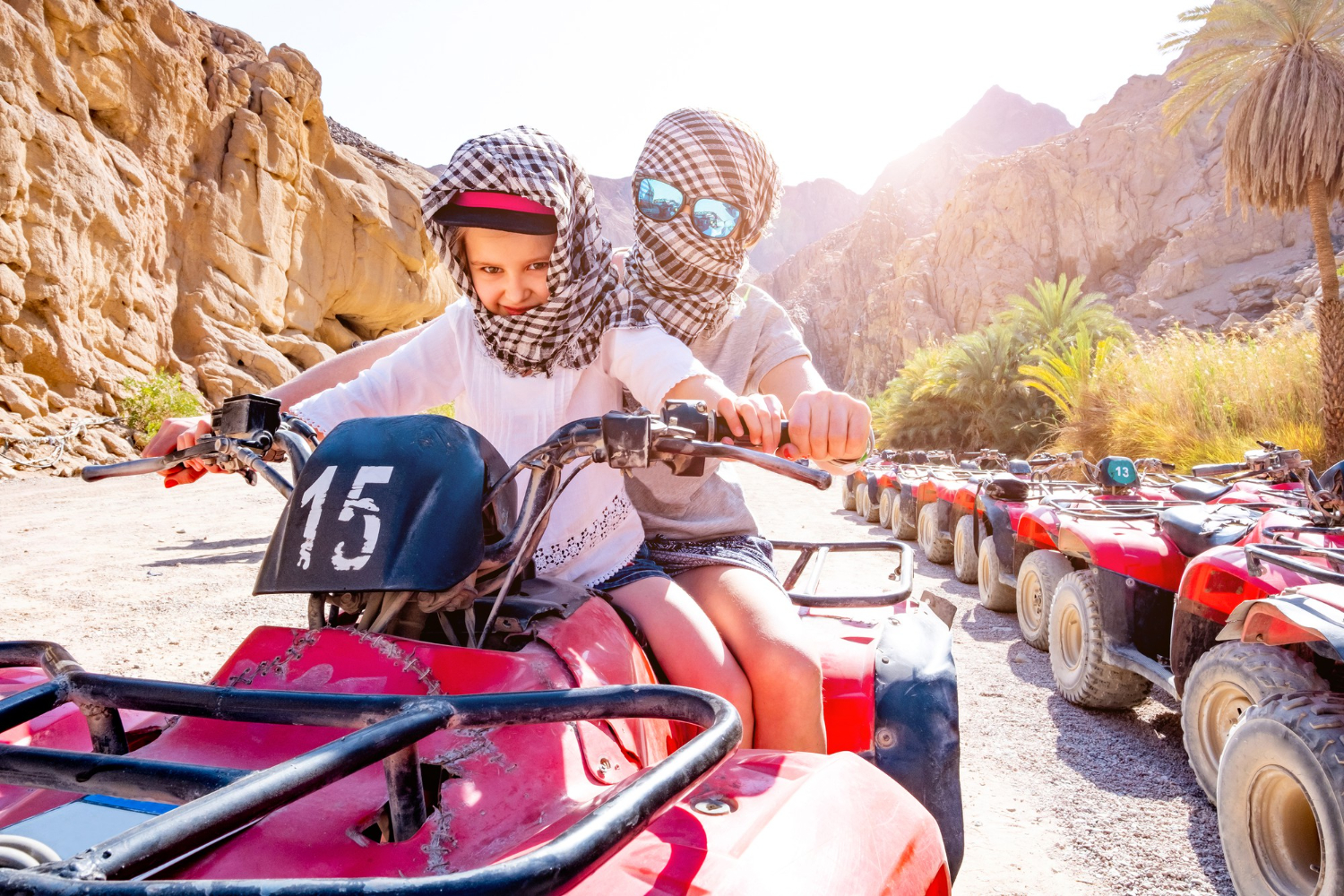 Hurghada Morning Family Safari – Quad biking, dune buggy ride, camel trekking, and Bedouin village visit in the desert